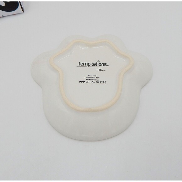 Temptations Pawfetti Spoon Rest Tidbit Dish Dog Paw Print Shape Set/4 Boxes - Picture 3 of 6